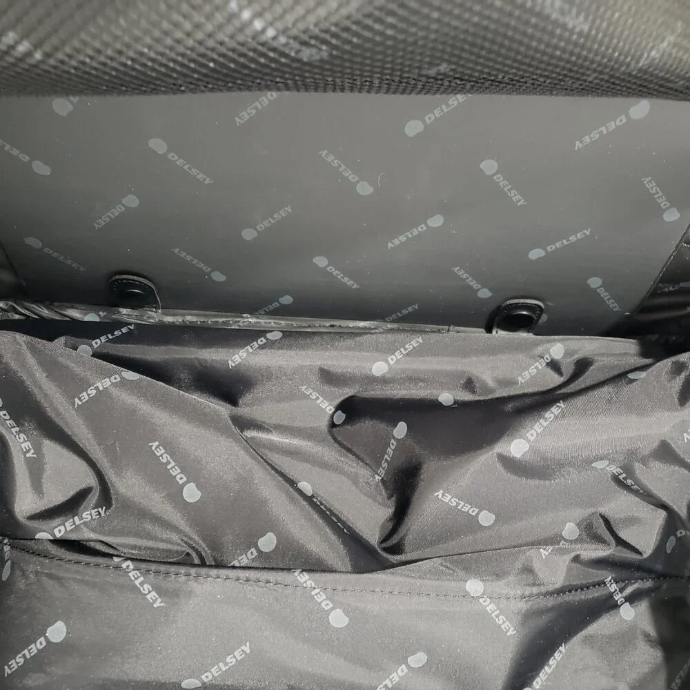 Delsey Black Unisex Laptop Briefcase Carry-On Durable Nylon Bag, Like New